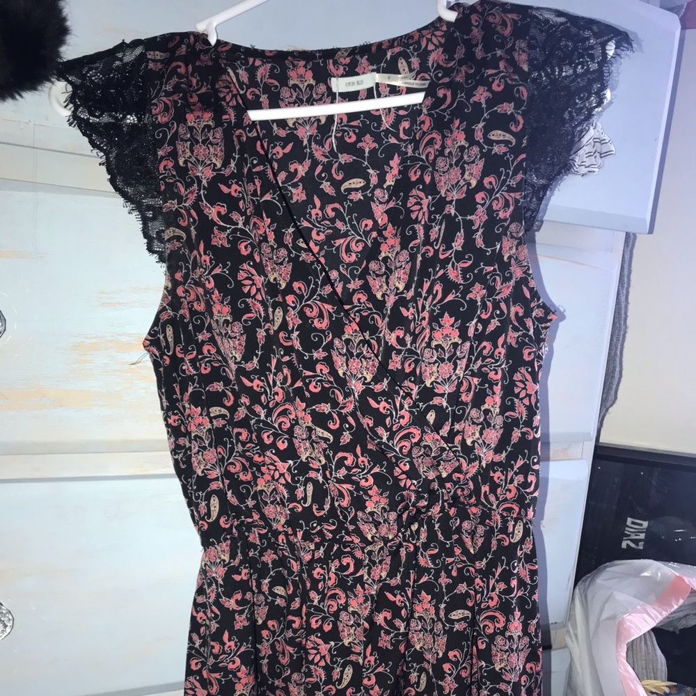 Floral Romper with Lace accents